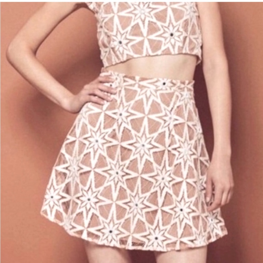 For Love and Lemons Metz A-Line Mini Skirt- Size Medium